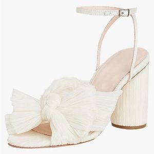 Vimisaoi Womens High Block Chunky Pleated Bow Heel